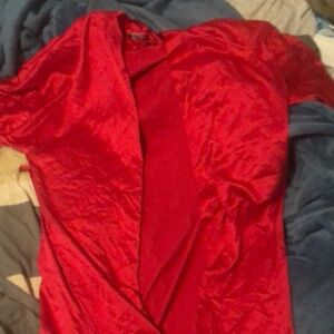 Red satin rob